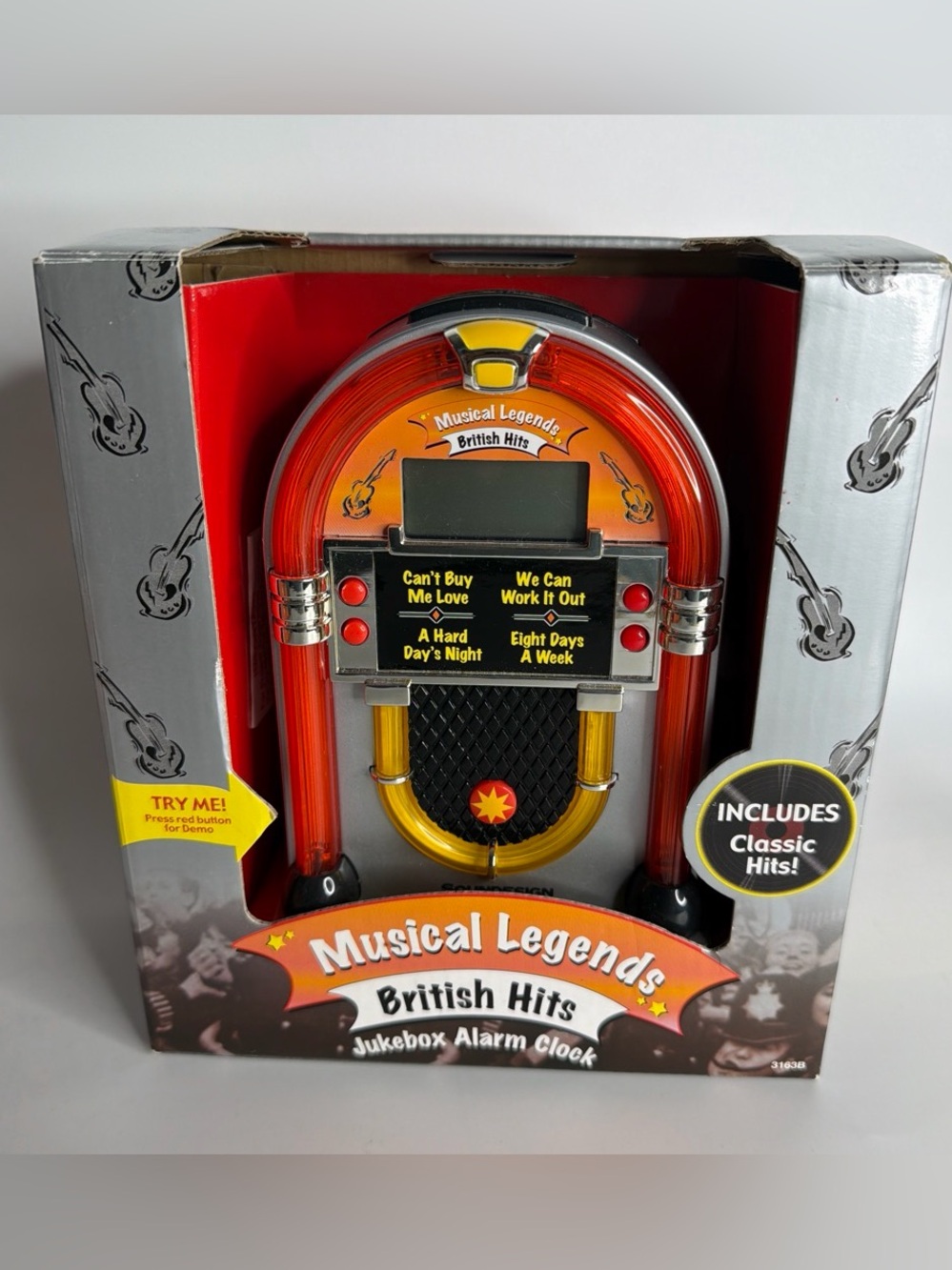 Soundesign British Hits Jukebox Alarm Clock 3163B Open Box Untested